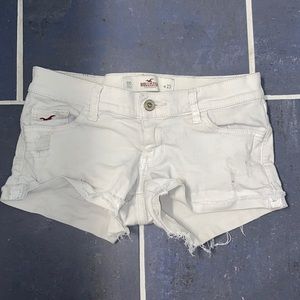 Hollister White Denim Shorts